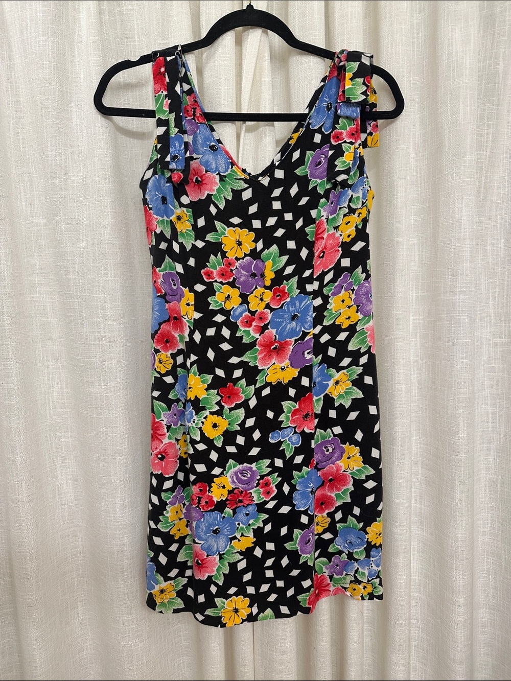 Vintage Joni Blair Floral Contrast Dress